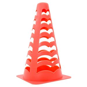 vidaXL Pachołek piłkarski 6 szt. sztaplowany pomarańczowy 13x13x22,5 cm