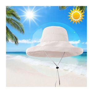 FNCF Sonnenschutz Sonnenhut Damen mit UV-Schutz Faltbarer Sommerhut Breiter Krempe Großer Kopf Sonnenhut für Strandhut Garten