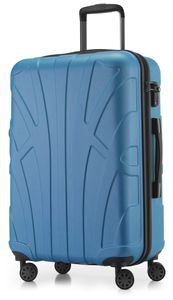 Suitline - Hartschalen-Koffer Check-In Gepäck Trolley Rollkoffer Reisekoffer, TSA, 66 cm, ca. 68 Liter, 100% ABS,Cyanblau
