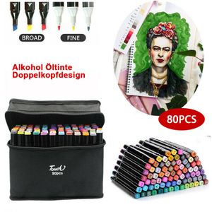 160 Farbige Graffiti Stift Fettige Mark Farben Marker Set, Twin Tip Pinsel Marker Stift mit Tragetasche