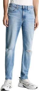 Calvin Klein Jeans Niebieskie proste jeansy o luźnym kroju - W36_L32
