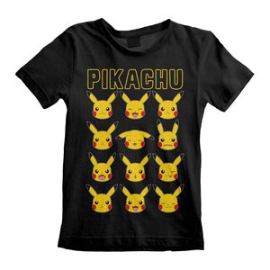 Pokemon Kindershirt 5-6 Jahre Pikachu Faces