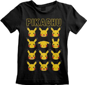 Pokemon Kindershirt 5-6 Jahre Pikachu Faces