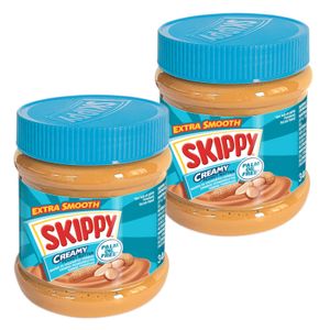 SKIPPY Erdnussbutter 2x "Creamy" Peanut Butter Extra Smooth Ohne Palmöl 2x 340g