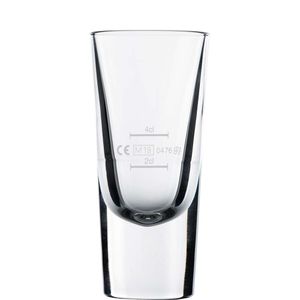 Bormioli Rocco Bistro Bar Tumbler, Trinkglas, 135ml, mit Füllstrich bei 2cl+4cl, Glas, transparent, 6 Stück