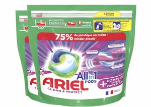 Ariel All in 1 Waschmittel-Pods + extra Faserschutz – Vorteilspack 2x40 Wäschen