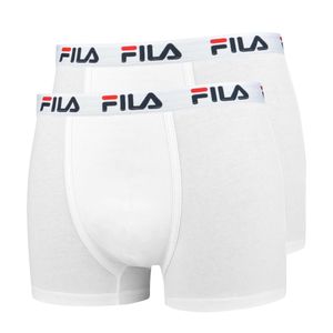 Pánské boxerky FILA, 2 balení - bavlna, hladké bílé M (Medium)