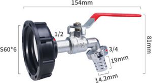 Verk 01707 Výpustný ventil 1/2" s redukcí na IBC nádrže