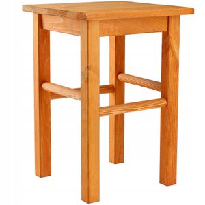 KADAX dřevěná stolička, podnožka z přírodního nelakovaného borovicového dřeva (čtvercová hnědá)