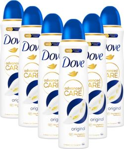 Dove Advanced Care Anti-Transpirant Deo-Spray Original schützt 72 Stunden vor Körpergeruch und Achselnässe mit Skin Hydration Technology 150 ml 6 Stück Dove Advanced Care Anti-Transpirant Deo-Spray Original schützt 72 Stunden vor Körpergeruch und Achselnässe mit Skin Hydration Technology 150 ml 6 Stück