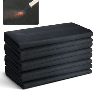VEVOR 4er-Set Schweißdecke 950 x 910 x 3 mm Schweißschutzdecke 982℃ Hitzebeständigkeit Hitzeschutzgewebe Wärmeschutzmatte Kohlefaser Löschdecke feuerfeste Unterlage Brandschutzmatte Feuermatte