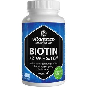 Biotin 10 mg hochdosiert+Zink+Selen Tabletten 480 St
