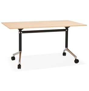 Kokoon® Design Schreibtisch / Besprechungstisch/ Office Desk mit Klapp-Platte HELPE 70x140x73 cm,Holz , Natürlich,29,42 kg
