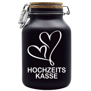 Spardose Geld Geschenk Ideen Hochzeits Kasse Schwarz Größe XXL 3 Liter