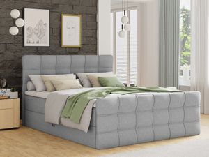 Boxspringbett Best Lux mit Fußteil, 2 Bettkästen, Bonell-Matratze und Topper (Grau (Inari 91), 180 x 200 cm) Boxspringbett Best Lux mit Fußteil, 2 Bettkästen, Bonell-Matratze und Topper (Grau (Inari 91), 180 x 200 cm)