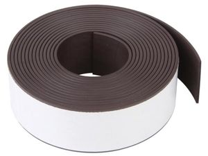 Velleman Flexibles Magnetband, selbstklebend, 300 x 2.5 cm, schwarz, ideal für Kühlschrank oder