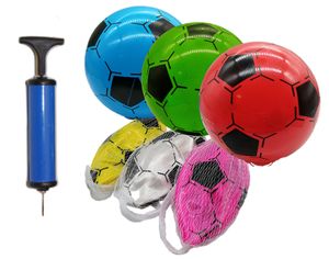 jameitop® Fußball 4X Mix Farben + Ballpumpe, Durchmesser Ball 20 cm Luft Spring Wasser Bälle