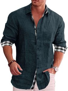 Männer Mit Taschen Bluse Weiche Kurzarm Hemden Bequemer Knopf Down Tops Funktionieren Schwarzgrün,Größe XL