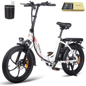 Fafrees F20 20-Zoll-Fettreifen-Elektro-Moutian-Fahrrad, Faltbares Elektrofahrrad, 36 V/16 Ah, 250 W, Laufleistung 90–120 km Weiß