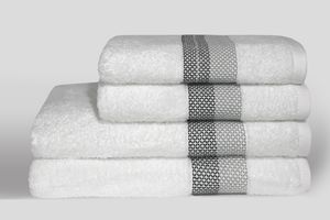 jilda-tex Handtuch Duschtuch Frottierware Set 100% Baumwolle Verschiedene Größen (2 x Handtuch + 2 x Duschtuch, Weiß)