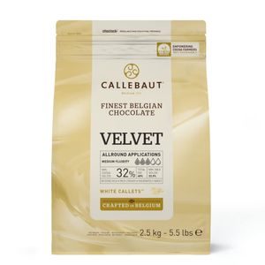 Callebaut Weiße Schokolade "Velvet", Callets, 33% Kakaobutter, 23% Milch - 2,5kg