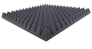 AKUSTIK LINE - Flammhemmend Pyramidenschaumstoff ca 49x49x 5 cm Schalldämmmatten zur effektiven Akustik Schall Dämmung