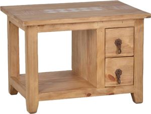 MiaMöbel Couchtisch Mexico Möbel 70x50x50 cm Landhausstil Massivholz Pinie Honig
