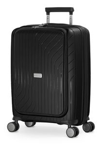 HAUPTSTADTKOFFER TXL - Handgepäck Trolley Laptop-Fach leichtes Bordgepäck 55cm  Businesstrolley Carry-On TSA 4 Rollen 40L,Schwarz