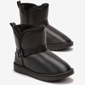 Dziecięce zimowe buty śniegowe, ciepłe buty zimowe chłopięce dziewczęce buty zimowe, kolor czarny, rozmiar 24