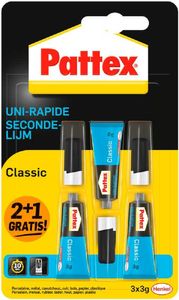 Secondelijm Pattex Classic 3gr 2+1 kostenlos