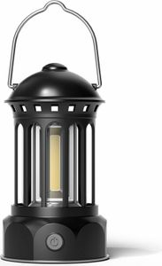 COB Camping Lantern Retro ABS verchromte Eisen tragbare Camp -Lampe für das Fischen im Freien