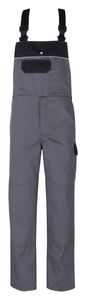 Größe 56 beb Classic Herren Latzhose mit Stretcheinsatz Grau Schwarz 65 % Polyester 35 % Baumwolle