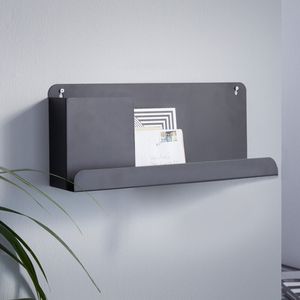 Wand-Organizer aus Metall, schwarz, Briefablage, Wandboard