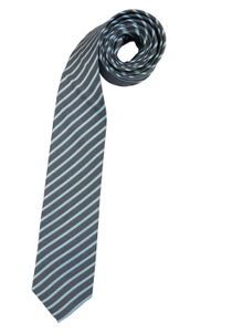 Venti Krawatte Mint Grau Gestreift 100% Seide 6cm Breit Schmale Form Fleckenabweisend Venti Krawatte Mint Grau Gestreift 100% Seide 6cm Breit Schmale Form Fleckenabweisend