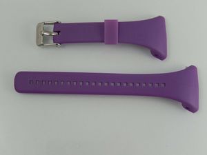 vhbw TPE Ersatz Armband L kompatibel mit Polar FT4, FT4f, FT4m, FT7, FT7m Fitnessuhr, Smartwatch - 11.5cm + 8.5 cm lila