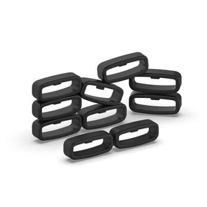 INF Schlaufe für 20 mm breite Uhrenarmbänder im 10er-Pack Schwarz