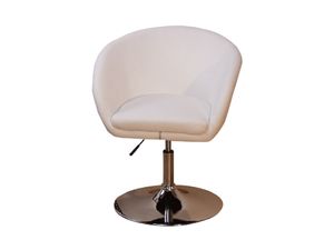 Heinz Hofmann Lounge-Chair / Drehsessel weiß/chrom