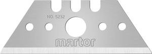 MARTOR 10 x Trapezklinge, Ersatzklingen Cuttermesser, Sicherheitsmesser, 19 mm, Scharf, Im Spender, 2-fach Nutzbar, NR. 5232
