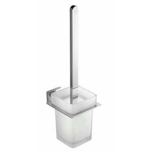 Moderne WC-Bürste APOLLO Chrom-Profil Milchglas