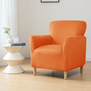 Sesselbezug 1 Sitzer Club-Stuhlbezüge Sesselhusse, Sofaüberzug Clubsessel Sessel Bezug Für Möbelschutz,Orange
