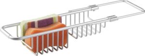 Spülbeckenablage Schwammhalter Aluminium Spülbecken Organizer ausziehbar mDesign
