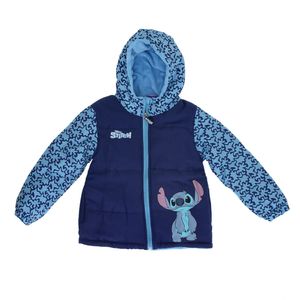 Lilo & Stitch Robuste Kinder Winterjacke aus Polyester Perfekt für kalte Tage in Blau 8 Jahre