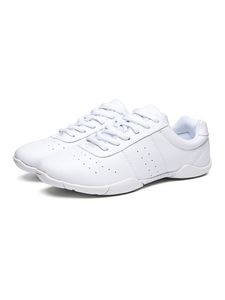 Sneaker Geschlechtneatral Schnüre Sport Leichter Tanz Weißer Runder Zehen Cheerleading Schuh,Farbe:Weiß,Größe:42