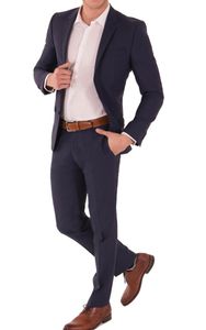 Daniel Hechter - Slim Fit - Herren Baukasten Anzug aus 100% Schurwolle in Blau oder Schwarz  (100102), Größe:58, Farbe:Blau (670)