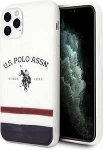 Pouzdro US Polo Tricolor Blurred pro iPhone 11 Pro Max, bílé