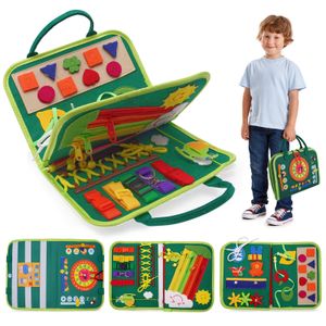 Busy Board Activity Busy Board Montessori Spielzeug Motorik Board für Kleinkinder Grundkenntnisse Erlernen,Baby Sensorik Lernspielzeug