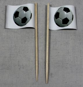 Party-Picker Flagge Fußball Papierfähnchen in Spitzenqualität 25 Stück Beutel