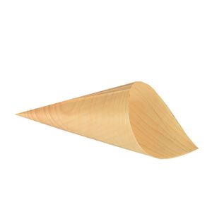 Papstar Fingerfood - Spitztüten, Holz "pure" Ø 9,5 cm · 18 cm, 10 x 50 Stück