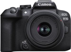 Canon EOS R10 + RF-S 18-45mm F4.5-6.3 IS STM MILC 24,2 MP CMOS 6000 x 4000 Pixel Schwarz