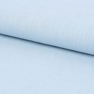 Leinenstoff Baumwolle vorgewaschen uni hellblau 1,40m Breite